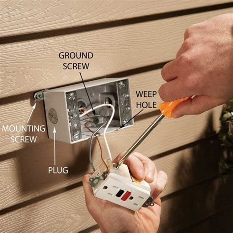 best way to mount electrical box outside|install outdoor electrical outlet.